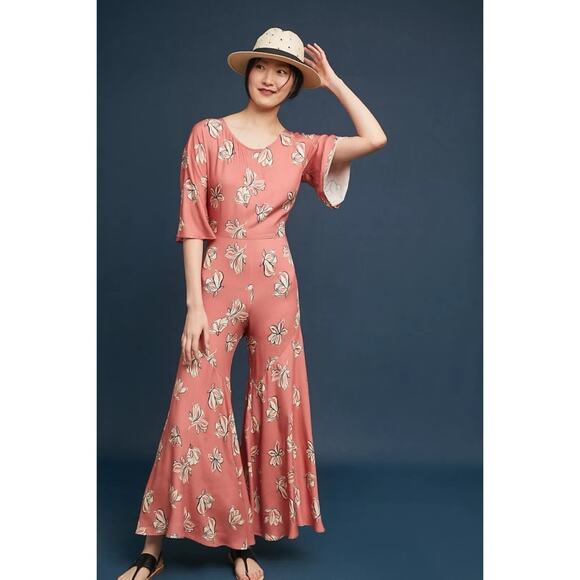 Anthropologie Corey Lynn Calter Tulip Wide-Leg Jumpsuit - Picture 1 of 12